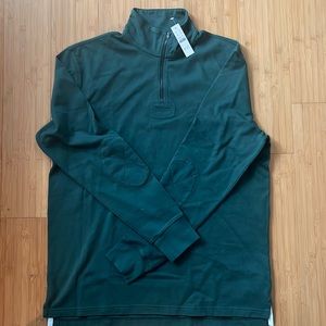 J. Crew NWT Men’s 1/4 Zip Rugby Shirt LT Green